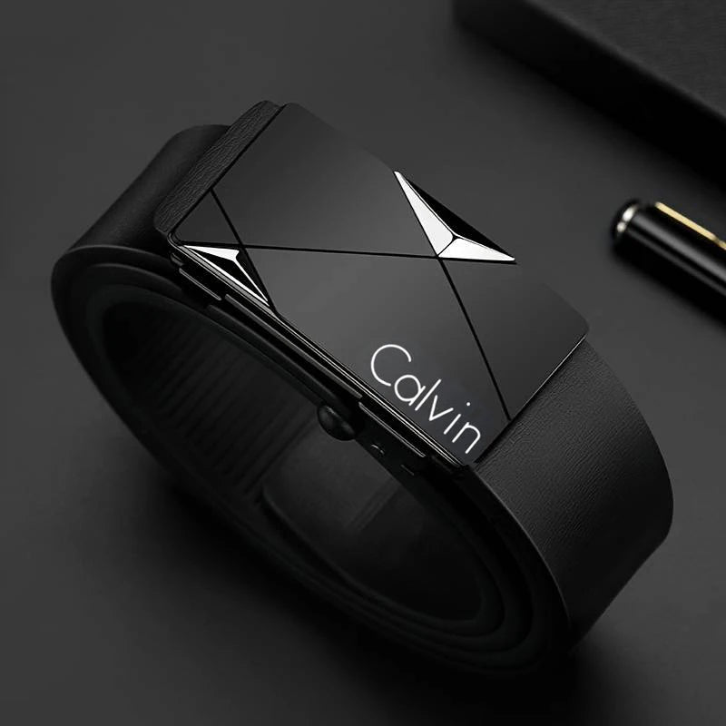Ceinture élégante en cuir PU pour homme