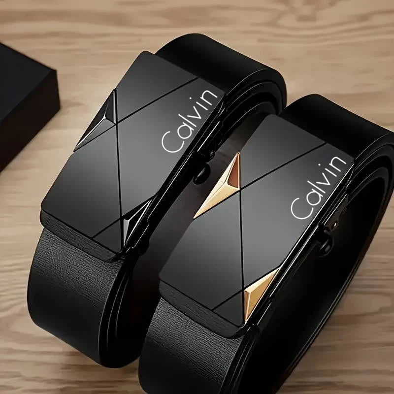 Ceinture élégante en cuir PU pour homme